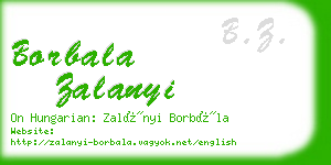 borbala zalanyi business card